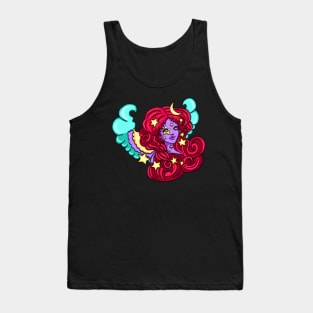 Red Waves Star Angel by Stephanie Ann Garcia Tank Top